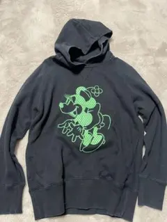 ミニーマウス フード付きパーカー ブラック