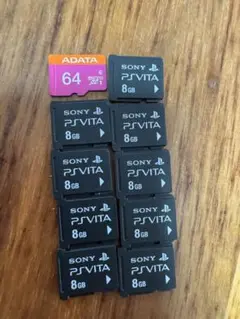 psvita メモリーカード8GB9枚セット&おまけSDメモリーカード64GB