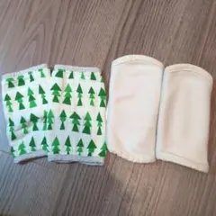 抱っこひも用　よだれカバー 緑の木の模様　セット