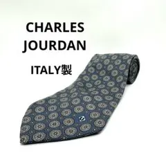 良品 シャルルジョルダン ネクタイ イタリア製 シルク 100% 512189