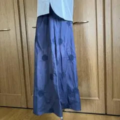 美品！cloud nine 綿麻刺繍スカート　裏地付き