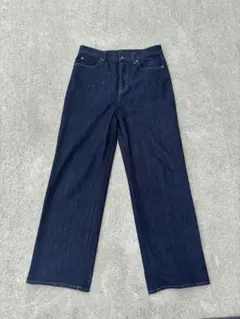UNIQLO JEANS ワイドレッグ ダークブルー
