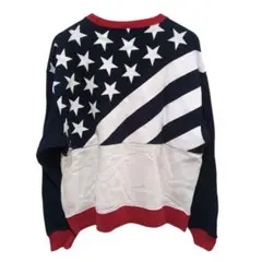 【希少XL】TOMMY トミー スウェット 星条旗 90s デカロゴ ゆるだぼ