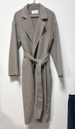 FRAY I.D フレイアイディー　グレージュ ロングコート ベルト付き