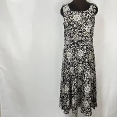 LAURA ASHLEY ロングワンピース 花柄 総柄 ノースリーブ 綺麗め
