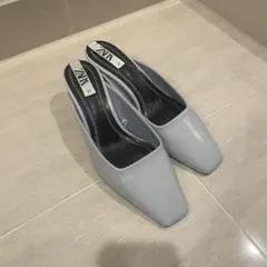 ZARA ライトブルー ミュール