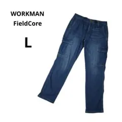 WORKMAN　FieldCore　ストレッチデニム カーゴパンツ ブルー　Ｌのサムネイル