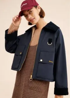 Barbour ネイビー ジャケット UK 10