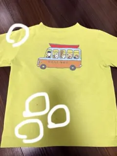 mont-bell イエロー Tシャツ バスデザイン　120 男の子　半袖のサムネイル