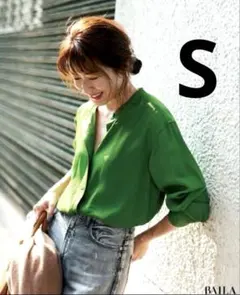 Uniqlo U ユニクロユー ドレープツイルスタンドカラーシャツ S