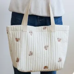 イブルトート マザーズバッグ ヌビバッグ ホワイトキルト 軽量 コットン ②