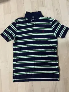 Polo Ralph Lauren ネイビー ストライプ ポロシャツ M