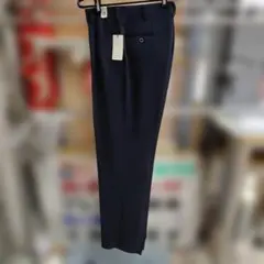Loro Piana パンタフラットトラウザーノープリーツ ネイビー系 50