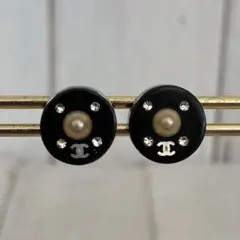 CHANEL シャネル ピアス ココマーク ブラック