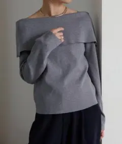 onekashi【華奢見えが叶う！】2WAYオフショルニット　新品タグ付き