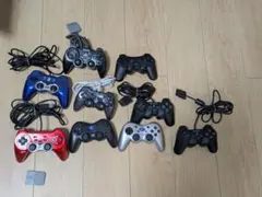 PS2等コントローラー9台　ジャンクセット