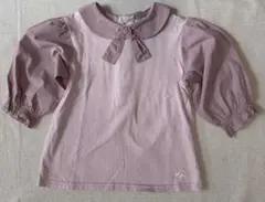 襟付きTシャツ　ブラウス風ロンT 90㎝