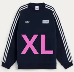 oasis adidasオアシス　アディダス スウェット　ネイビー　XL