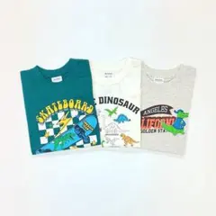 男の子 子供服 110cm 長袖 Tシャツ 新品 恐竜 まとめ売り GWN4-1