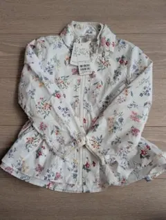 花柄 120cm ジップアップジャケット