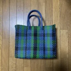 メルカドバッグ グリーンチェック メキシコ