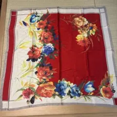 花柄スカーフ 赤