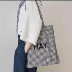 HAY チェック柄トートバッグ