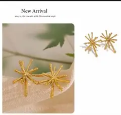 ゴールド 星ピアス 新品 即発送 高見え 人気アクセ