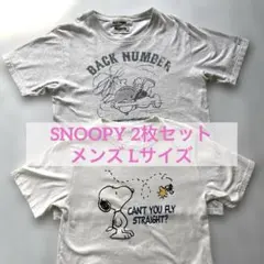 【Lサイズ2枚セット】PEANUTS スヌーピー 半袖Tシャツ まとめ売りのサムネイル