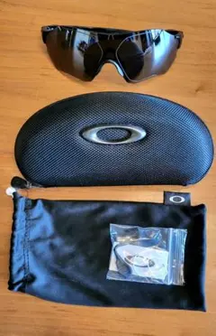【美品】オークリー OAKLEY サングラス ブラック ロードバイク ケース