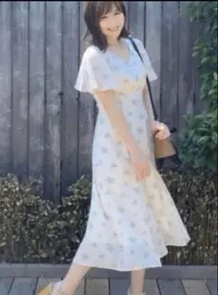 31 Sons de mode 小花柄バックリボンワンピース