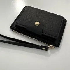 新品 ブラック 財布 コインケース 黒 ゴールド 金 二つ折り財布 カードケース