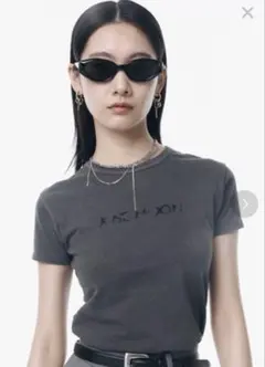 JOSEMOONロゴTシャツ チャコールグレーのサムネイル