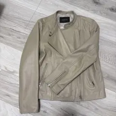 SIMPLICITE ベージュ 羊革 ライダースジャケット