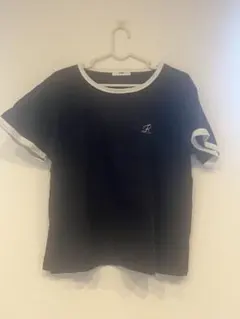 WEGO リンガーTシャツ 黒×白