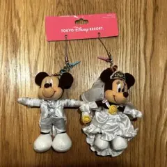 ディズニー　ミッキー ミニー キーホルダー　ストラップ　ウェディング　ドレス