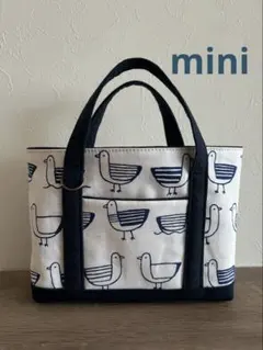 miniトート　ハンドメイド　鳥