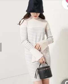 BACKリボンボーダーミニワンピース　who's who Chico