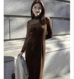 anuans シアーコンビタイトワンピース