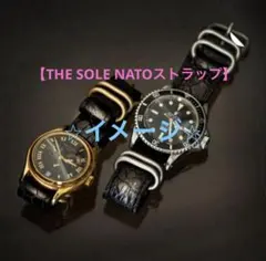 THE SOLE クロコダイルNATOベルト ブラック×シルバー 干場義雅 - メルカリ