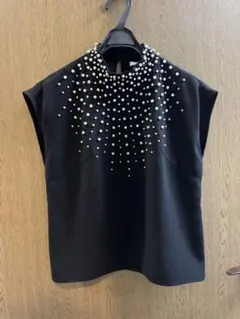 ノーソーイングニット レースコンビペプラムニット ワインレッド