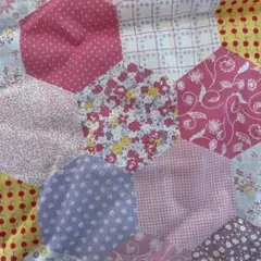 パッチワーク風プリント生地