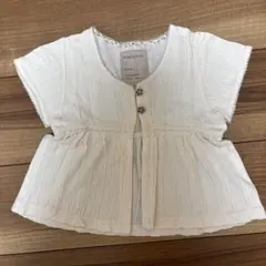 Biquetteホワイト 半袖カーディガン