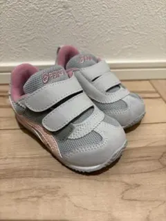 ♡美品♡asics ベビーシューズ 14.0cm グレー/ピンク