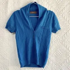 ルカ 半袖ニットカットソー カシミヤ100% ターコイズブルー 38