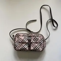 バーバリーブルーレーベル ノバチェック ピンク ショルダーバッグ ポシェット