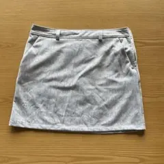 グレー ゴルフ スカート ニューバランスロゴプリント