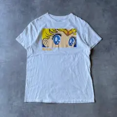 セーラームーン プリントTシャツ アニメT マンガT 古着 M 白 15518