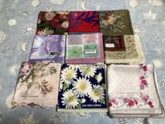 [訳あり&USED] ブランドハンカチ　9枚まとめ売り