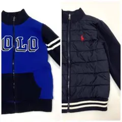 【ポロラルフローレン】リバーシブル ジャケット コート ブルゾン ロゴ 男の子